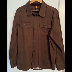 Mountain and Isles Large Men’s Shirt Jacket Brown Cotton Shirt Jacket Excl Cond